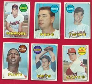 Carte Topps Baseball 1969 EX-MT NR-MT 278-399 a scelta RIGOROSAMENTE CLASSIFICATE JL25 - Foto 1 di 163