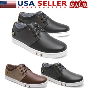 Men's Fashion Sneakers Lace up Casual Shoes Classsic Daily Wear US Size 6.5-15 - Picture 1 of 47