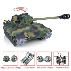 US Stock Henglong 1/16 RTR German King Tiger 3888A 7.0 RC Tank BB Unit Infrared - Picture 1 of 12