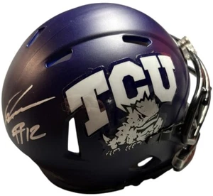 TCU Horned Frogs Jared Wiley Signed Mini Helmet JSA Certified Kansas City Chiefs - Picture 1 of 1
