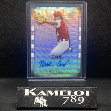2018 Leaf Perfect Game All-American Metal Silver Wave Mack Anglin Auto 08/12