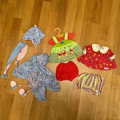 Rare Baby Born Zapf Creation Clothing Set of 3 Outfits Blue Pink Red Winnie Pooh - Bild 1 von 4
