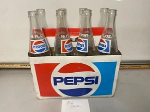 Pepsi Cola 8 Pack 16 Oz Glass Bottles Vintage  Case Pint Pepsi - Picture 1 of 7