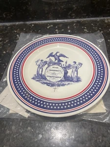 Plato inaugural Pfaltzgraff vintage 1989 President George H W Bush Dan Quayle - Imagen 1 de 6