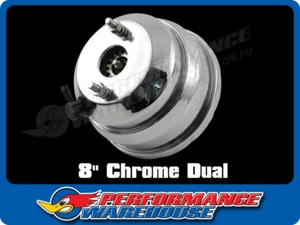 Chrome 8 Inch Dual Diaphragm Power Brake Booster Street Rod Hot Rod, CAL-4487 - Picture 1 of 2