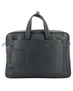 Carpeta Piquadro Outca3147vi Bolso Bandolera Hombre Tela Y Cuero Azul - Imagen 1 de 3