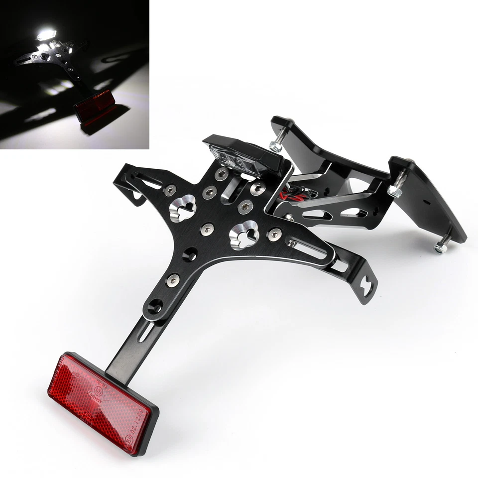 License Plate Holder Bracket with LED Light For Suzuki GSXR 600 750 K6 2006-2007 Foto 1 de 4