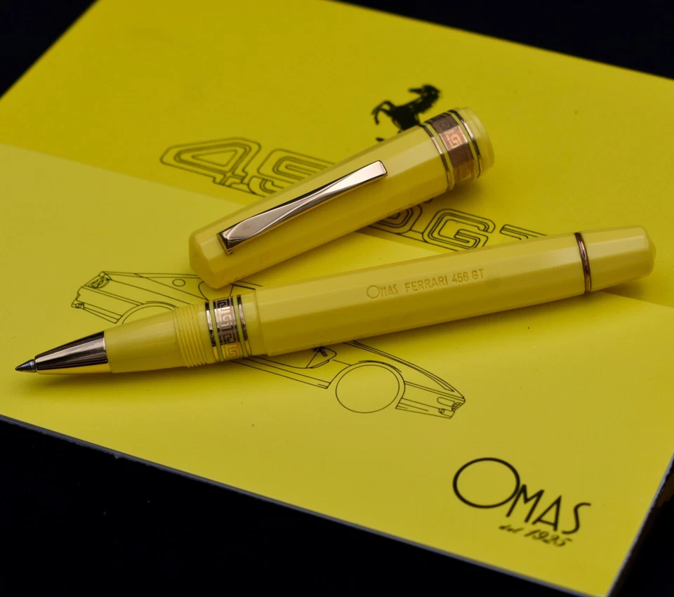 OMAS Ferrari 456GT Yellow Limited Edition Rollerball Pen (RB) - Image 1 of 4