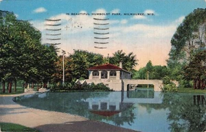 Humboldt Park Milwaukee WI Wisconsin Postkarte F27 - Bild 1 von 2