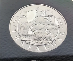 Simply Coins~ 2005 PROOF FIVE 5 POUND TRAFALGAR - Picture 1 of 5