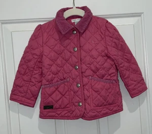Ralph Lauren RL Polo Logo Pink Quilted Barn Jacket Coat 24 Months Girls - Picture 1 of 9