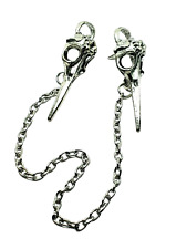 Raven Crow Skull Lapel Chain Collar Tips Silver Bird Pins Gothic Boho Necklace