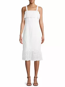 Time and Tru Eyelet Dress Women's Size XS Artic White --CH1-- - Picture 1 of 6