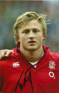 ENGLAND & SALE SHARKS RUGBY UNION: TOMMY TAYLOR SIGNED 6x4 ACTION PHOTO+COA - Picture 1 of 1