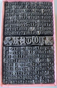 Vintage 10 pt letters+, includes 24 pt Old English letterpress type “R S T O P” - Picture 1 of 10