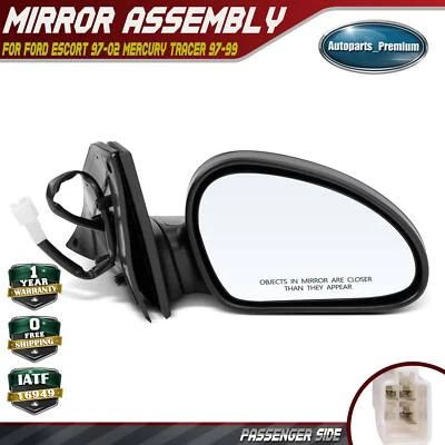 Espejo retrovisor eléctrico lateral del pasajero para Ford Escort 1997-2002 Mercury Tracer 1997-1999 Foto 1 de 4