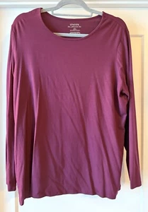 Chicos Top Size 3 EUC Women's Purple Long Sleeve Round Neck Rayon/Spandex - Picture 1 of 4