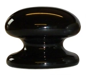 Perno de cajón de cerámica de porcelana negra de 38 mm de calidad única suministrado con perno M4 - Imagen 1 de 3