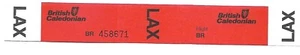 Airline Baggage Tag - British Caledonian - LAX - Unused Obsolete (BT576) - Picture 1 of 1