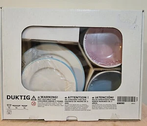 Ikea Duktig Plates & Bowls Kids Tea Set Ceramic 12 Piece Role Play Toys Ages 3+ - Picture 1 of 3