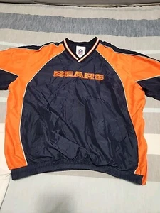 Chicago Bears Herren NFL Pullover Windbreaker XXL Dbl Seite Big Logo Vintage  - Bild 1 von 12