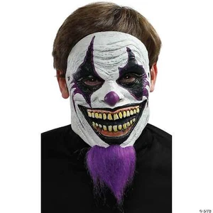 Adult's Clown Mask With Purple Beard - Picture 1 of 5
