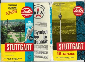 2 x Falk Plan Stuttgart 1967 /1978, 16. und 27. Auflage - Bild 1 von 1