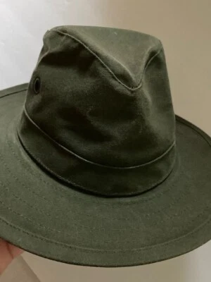 Adult Olive Green Fedora Hat by The Hat Factory New Zealand Wide Brim Outdoor - Image 1 of 4