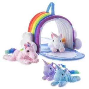 Plush Rainbow Unicorn Play Set - Picture 1 of 4