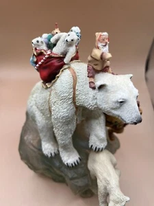 Santa's World Travels "Polar Express" Statue Maruri 1997 Read - Picture 1 of 8