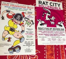Roller Derby Posters.  Seattle Matches