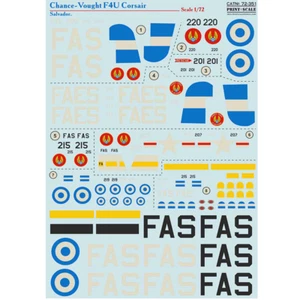 Chance Vought F4U Corsair Salvador Decals 1:72 PS 72-351 für Flugzeug Modellbausatz - Bild 1 von 4