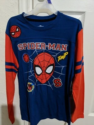 Teen Boy Long Sleeve Spiderman Superheroes Graphic Tee  Size 14-16 ( XL) NWT - Image 1 of 4
