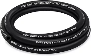 10 Feet NBR Fuel Line Hose Black Nylon Steel Oil Gas Fuel Line Hose 3/8 Inch .. - Picture 1 of 5