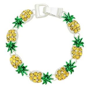 Pineapple Bracelet Pineapple Earring Necklace Gift Box Included Great for Gift - Picture 1 of 11