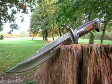 Jagdmesser Messer Knife Bowie Buschmesser Damast  Cuchillo Hunting Neu 