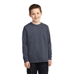 Port & Company PC54YLS Youth Long Sleeve Core Cotton Tee Boys Girls - Picture 1 of 22