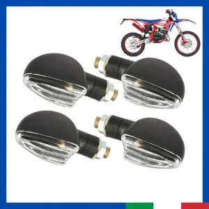 Kit 2 Paar Motorrad Blinker Universal kurz schwarz zugelassen Roller AM6 Minarelle - Bild 1 von 4