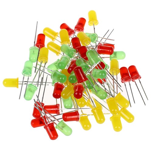 Chanzon 100 pezzi 5mm LED giallo diffuso luci a diodi (lenti