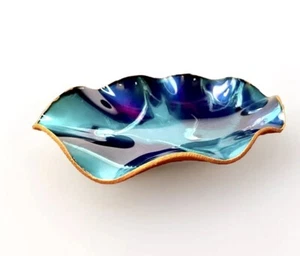 Gorgeous Wavy Art Bowl 8”X 6” Hanging |Handmade | Read Details For Materials - Picture 1 of 6