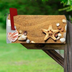 Seashells and Starfish Summer Beach Mailbox Covers Magnetic Decorative VWAQ - MB - Picture 1 of 3