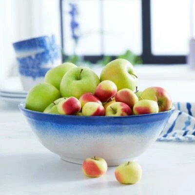 Libbey Blue Artisan Stoneware Large Oval Serving Bowl - Image 1 of 4