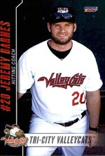 2017 Tri-City ValleyCats Choice #3 Jeremy Barnes Rowlett Texas TX Baseball Card