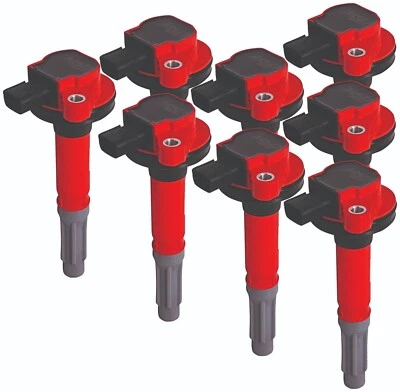 MSD Ignition Red Coil Blaster Series 8 Pack For 2011-2015 Ford Mustang - 82488 - Image 1 of 3