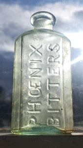 Phoenix Bitters John Moffat Price $1.00 snap mold Bottle 5.5 inches - Picture 1 of 13