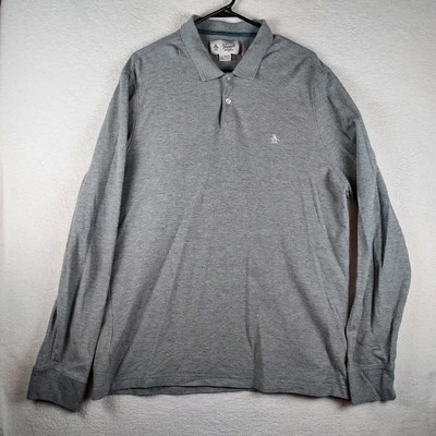Polo Original Penguin by Munsingwear Hombre Gris Manga Larga, Talla XL - Clásico F Foto 1 de 4
