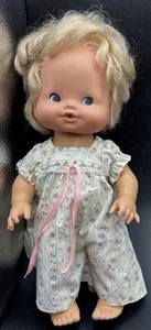 Poupée bébé caoutchouc 14" Mattel Happy Birthday Tender Love 1975 vintage USA - Photo 1/10