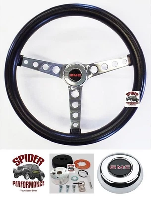 Volante camioneta GMC Suburban 1960-1969 14 1/2" cromo clásico Foto 1 de 4