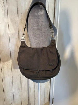 REI Parkrose Shoulder Bag Purse Charcoal Gray With Pink Detail Outdoorsy - Image 1 of 4