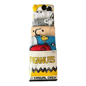 Peanuts Casual Crew 6 Pack Crew Socks Snoopy Woodstock Fits Shoe Size 4-12 New - Picture 1 of 3